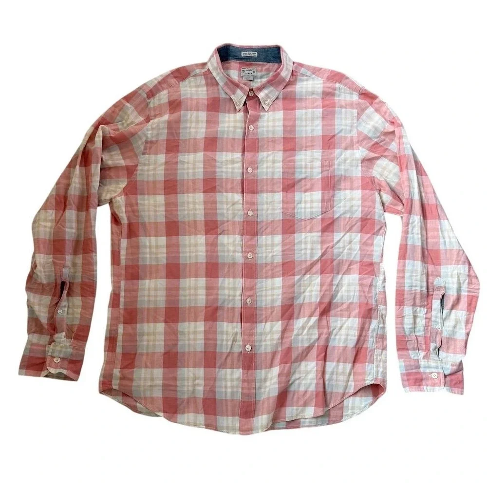 J. Crew Men's XL Tartan Plaid Long Sleeve Button-Down Shirt Casual Indian madras